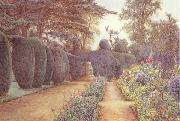 Ernest Arthur Rowe The Gardens at Campsea Ashe.Watercolur (mk46) Spain oil painting artist